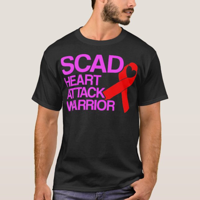 SCAD Heart Attack Survivor Survive Warrior Awarene T-Shirt (Front)