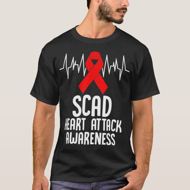SCAD Heart Attack Survivor Survive Warrior Awarene T-Shirt (Front)