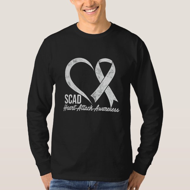 Scad Heart Attack Survivor Survives Warrior Awaren T-Shirt (Front)