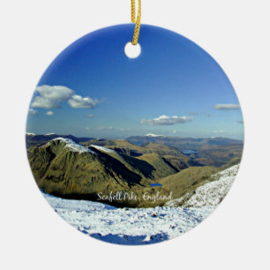 Scafell Pike, England Ceramic Tree Decoration