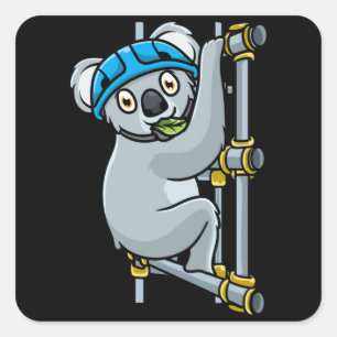 Scaffolder Koala Scaffolding Square Sticker