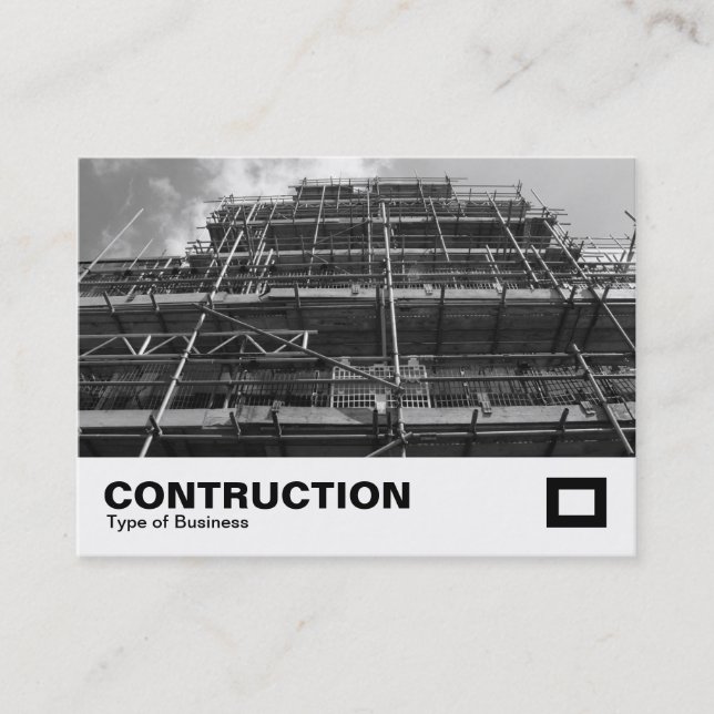 Scaffolding B&W Business Card (Front)