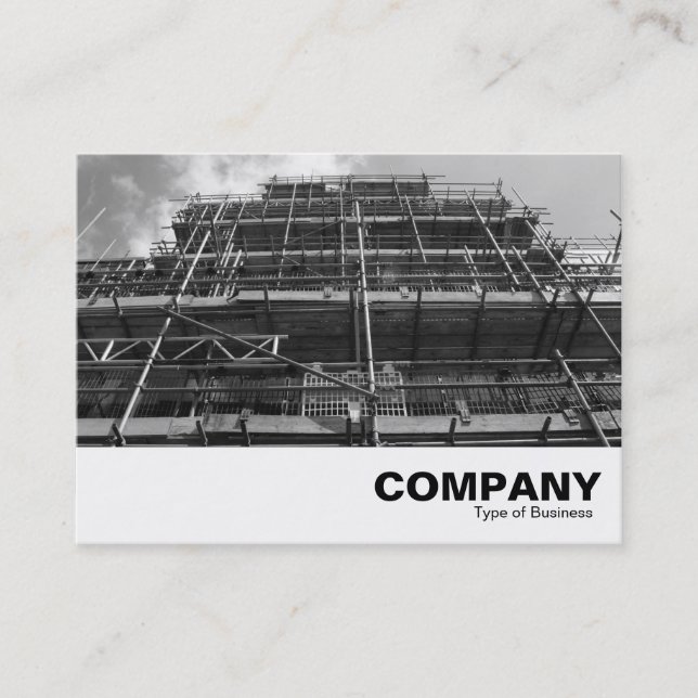 Scaffolding B&W Business Card (Front)