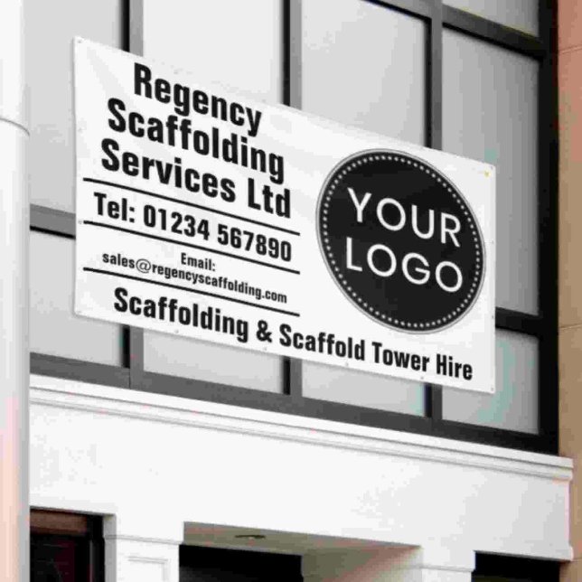 Scaffolding & Scaffold Hire Banner with Your Logo (Creator Uploaded)