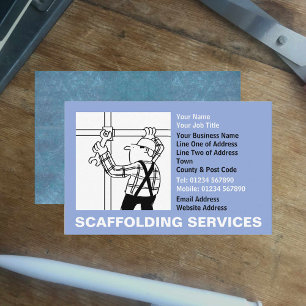 Scaffolding Services Cartoon Business Card