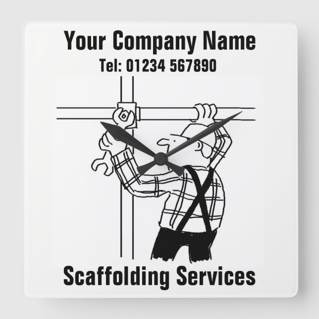 Scaffolding Services Square Wall Clock (Front)