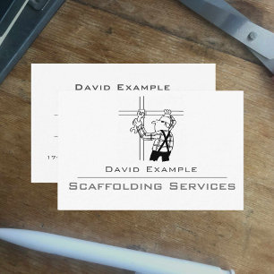 Scaffolding Services with Illustration Business Card