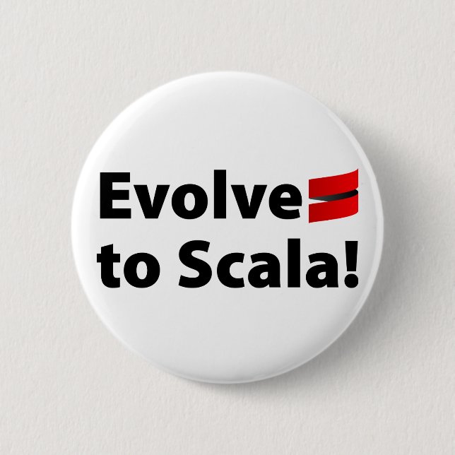 Scala Button, Evolve Logo 6 Cm Round Badge (Front)
