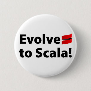 Scala Button, Evolve Logo 6 Cm Round Badge