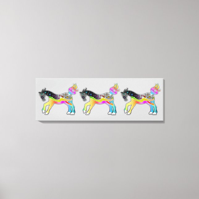 SCALABLE WIDE FORMAT Pop Art PONIES Canvas Print (Front)