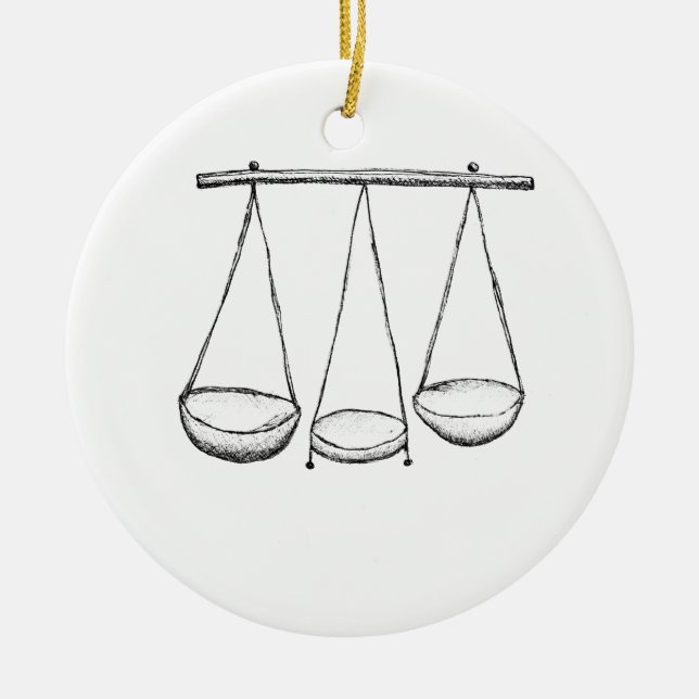 Scale Ceramic Tree Decoration (Front)