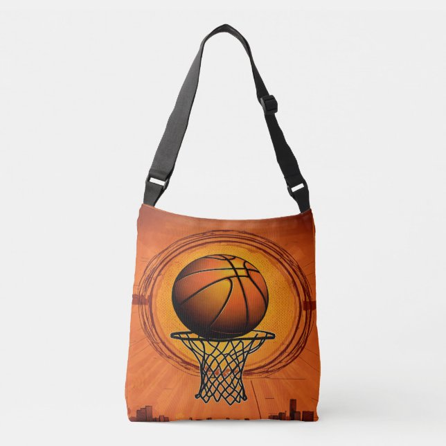 Scaleable Hoops – Basketball Vector Graphics Crossbody Bag (Front)