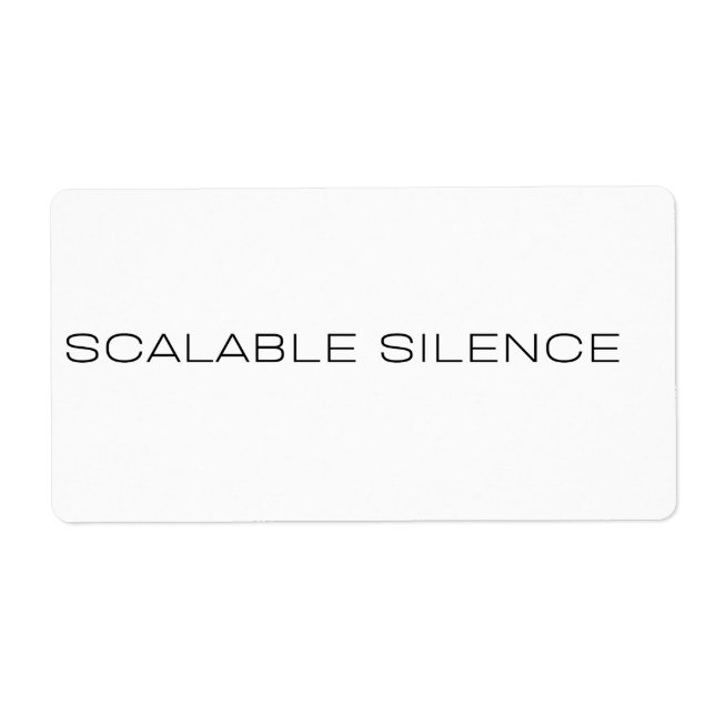 Scaleable Silence Corporate Irony Shipping Labels (Front)