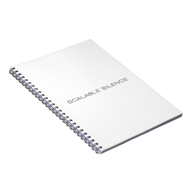 Scaleable Silence Minimalist Hardcover Notebook (Right Side)