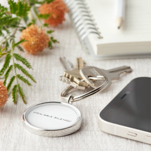 Scaleable Silence Minimalist Typographic Keychain