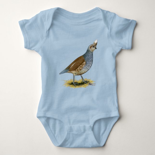 Scaled Quail Baby Bodysuit (Front)