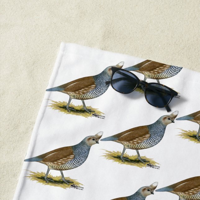 Scaled Quail Beach Towel (In Situ)