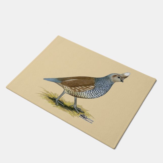 Scaled Quail Doormat (Angled)