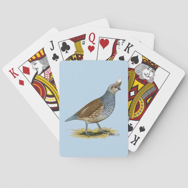 Scaled Quail Playing Cards (Back)