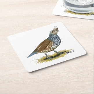 Scaled Quail Square Paper Coaster
