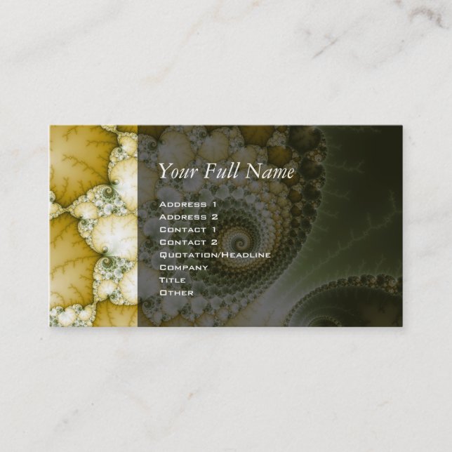Scales Fractal Art Business Card (Front)