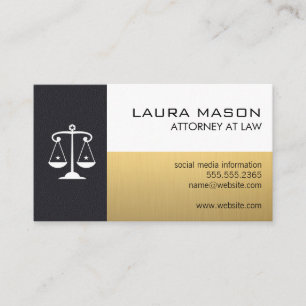 Scales Leather Gold White Business Card