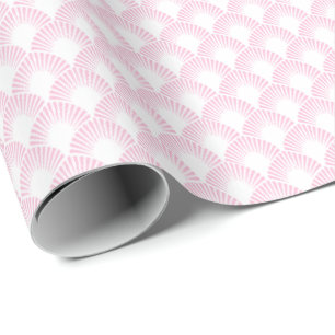 Scales Mermaid Bridal Birthay Pink Pastel White Wrapping Paper