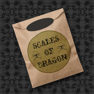 Scales Of Dragon Witch's Potion Label Favour Bags