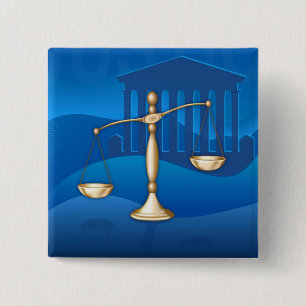 Scales of Justice 15 Cm Square Badge