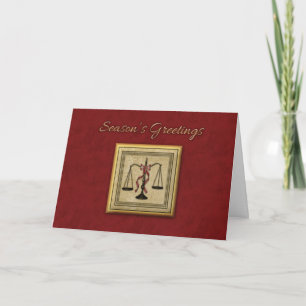 Scales of Justice, Attorney, Holiday Greeting Card