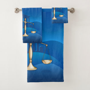 Scales of Justice Bath Towel Set