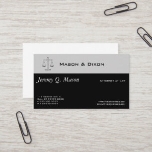 Scales of Justice Business Card