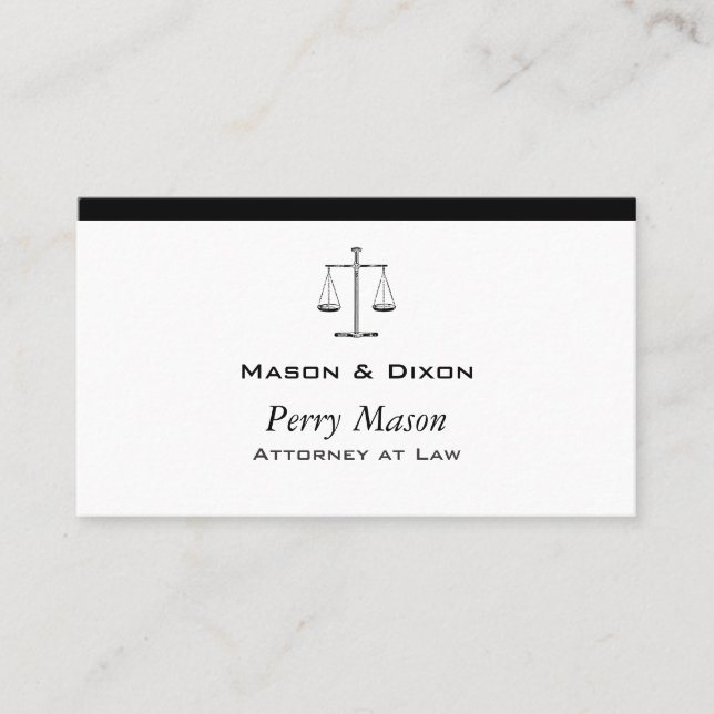Scales of Justice Business Card (Front)