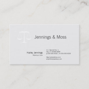 Scales of Justice Business Card