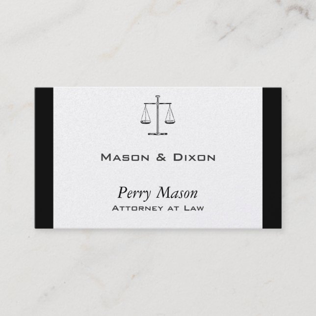 Scales of Justice Business Card (Front)