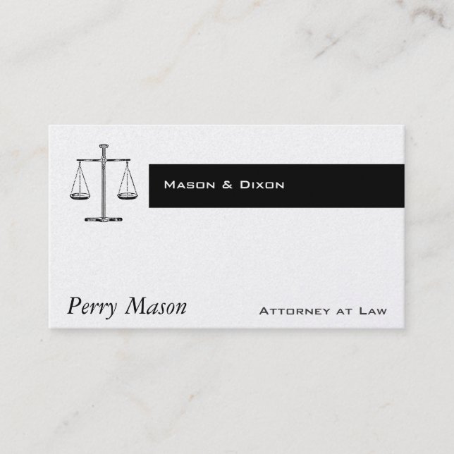 Scales of Justice Business Card (Front)