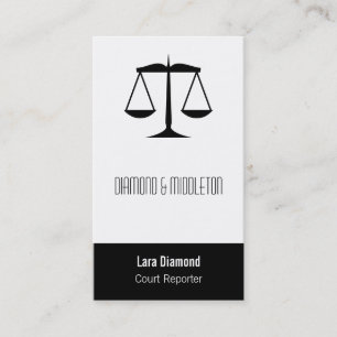Scales of Justice Business Card