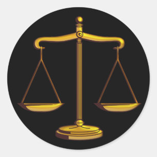 Scales of Justice   Classic Round Sticker