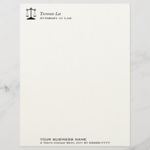 Scales of Justice Customized Letterhead