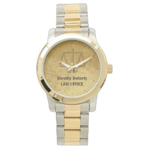 Scales of Justice   Elegant Personalizable Watch