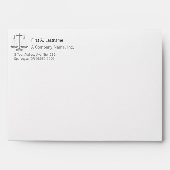 Scales of Justice Envelopes (Front)