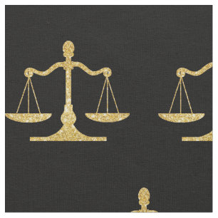 Scales of Justice Fabric Material