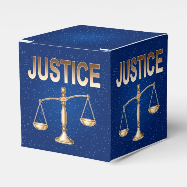 Scales of Justice Favour Box (Front Side)