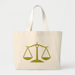 Scales of Justice - Gold Large Tote Bag