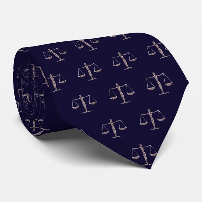 Scales Of Justice in Grey Tie (Rolled)