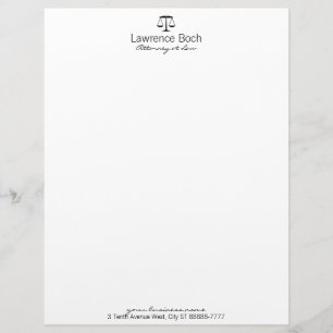 Scales of Justice (Law) Customized Letterhead
