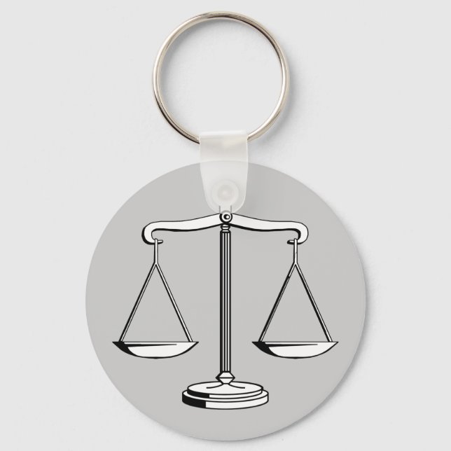 Scales of Justice | Law Key Ring (Front)