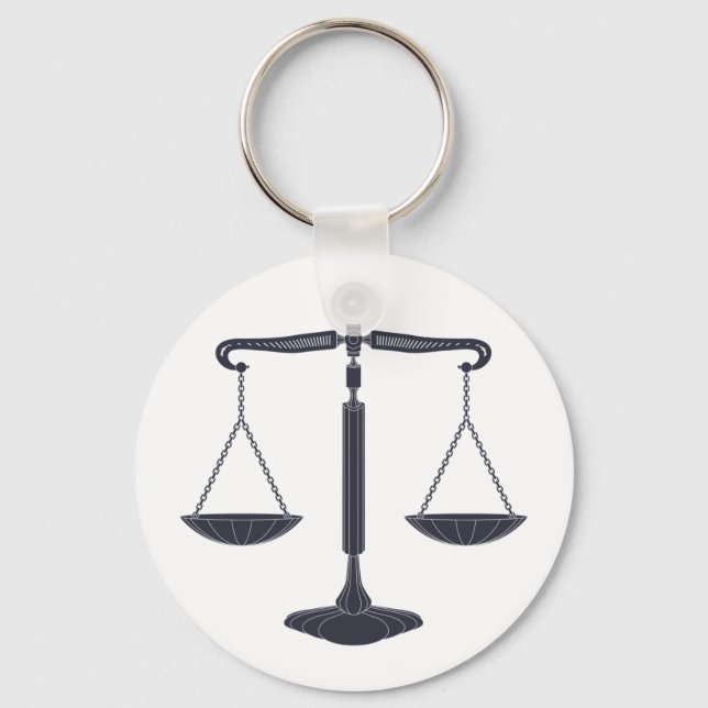 Scales of Justice | Law Key Ring (Front)