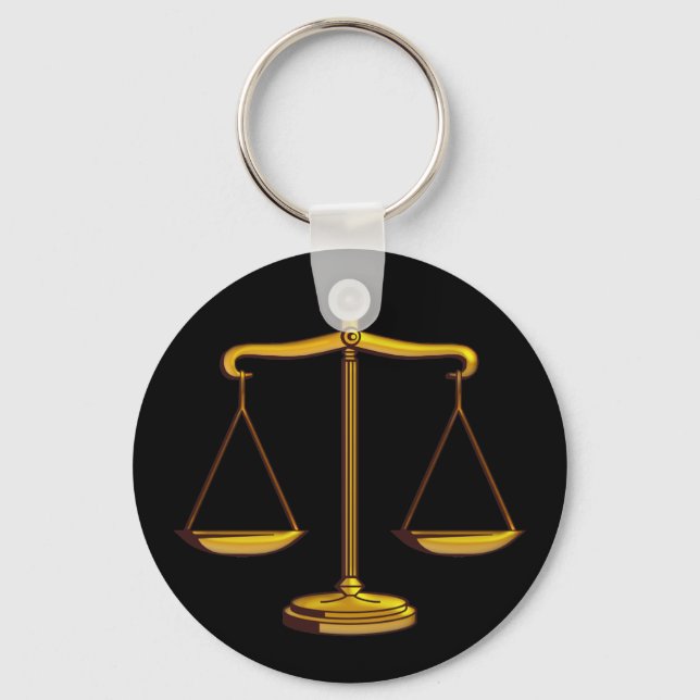 Scales of Justice | Law Key Ring (Front)