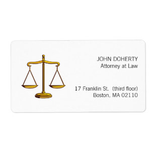 Scales of Justice Law Label